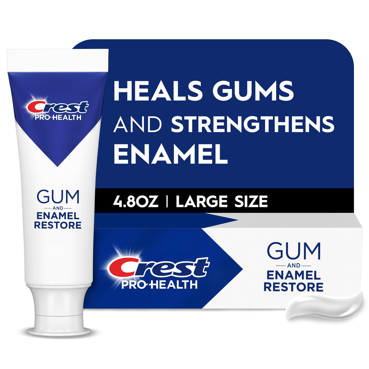 Crest Pro-Health Gum & Enamel Restore toothpaste tube for everyday gum and enamel protection