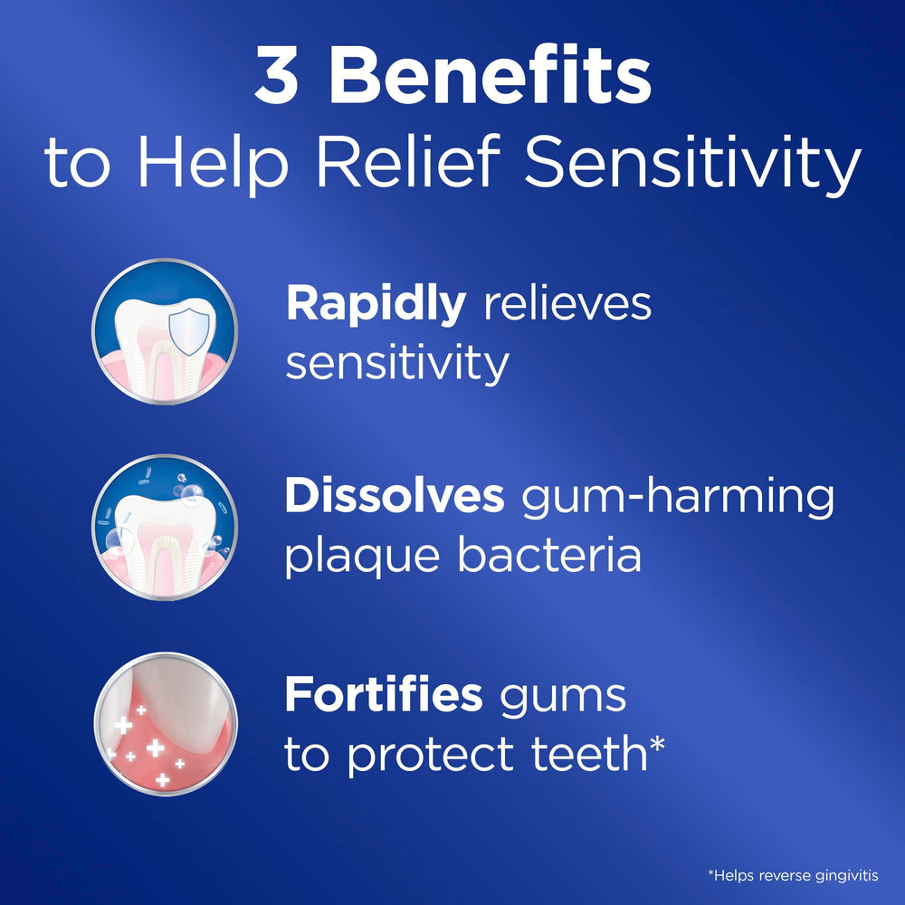 Crest Pro-Health Gum Sensitive tube on counter ready for everyday whitening and protection