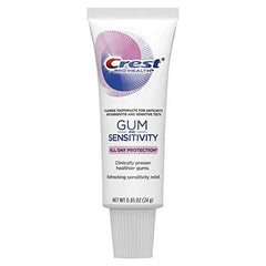 Crest Pro Health Gum and Sensitivity toothpaste in display pack showing eight tubes for families.