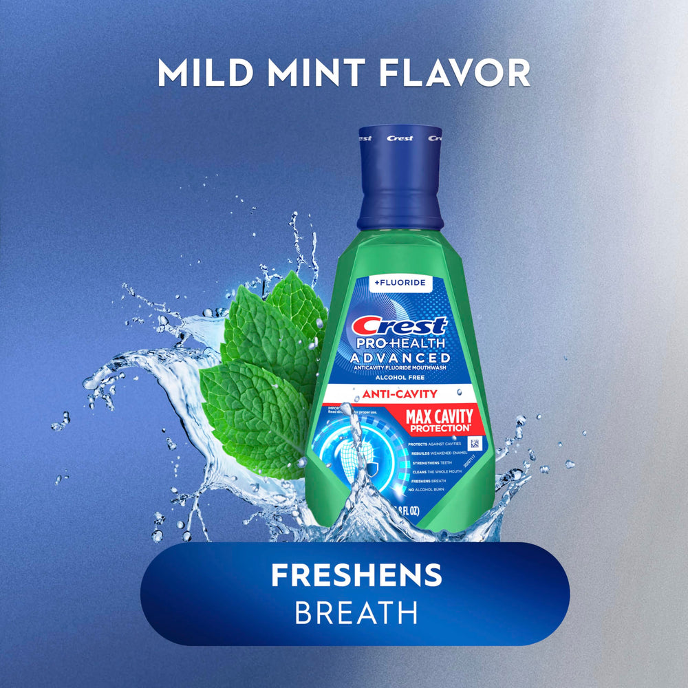 Crest Pro-Health anti-cavity fluoride formula shown on label.