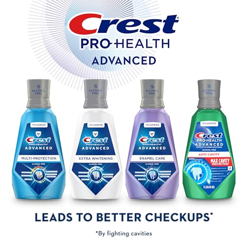 Crest Pro-Health bottle on a clean bathroom counter for daily use.