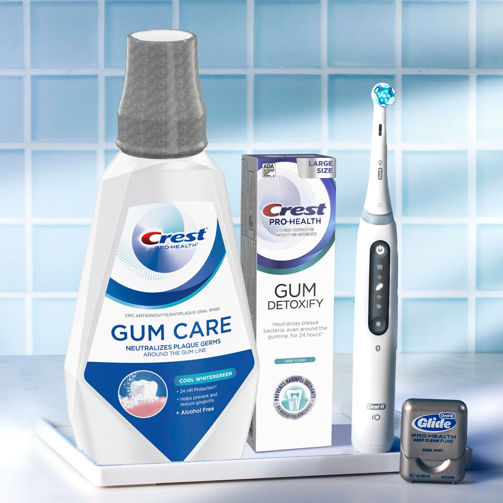 Closeup of Crest Pro-Health Mouthwash bottle cap.