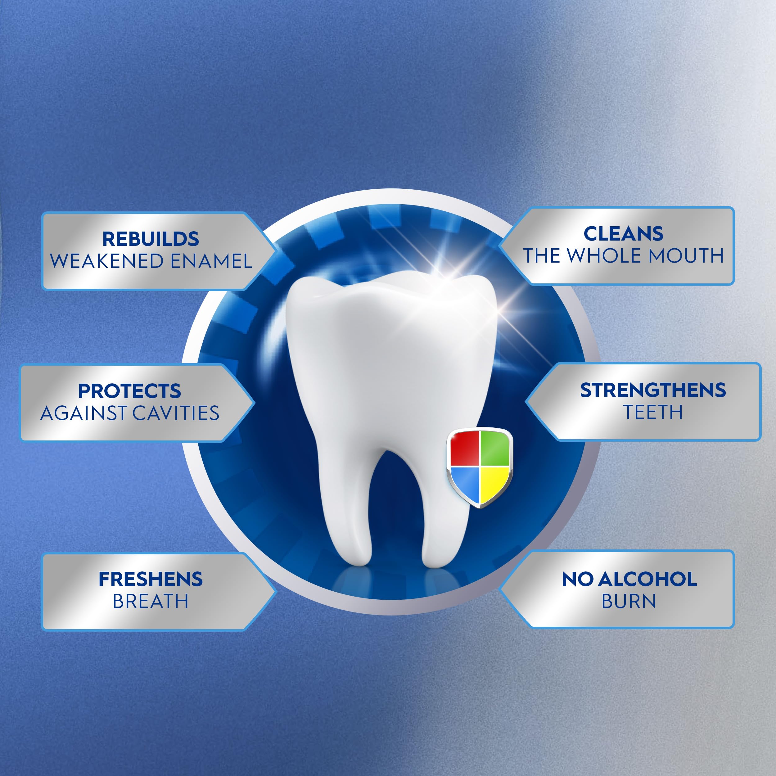 Crest Pro-Health mouthwash being poured for a refreshing rinse.