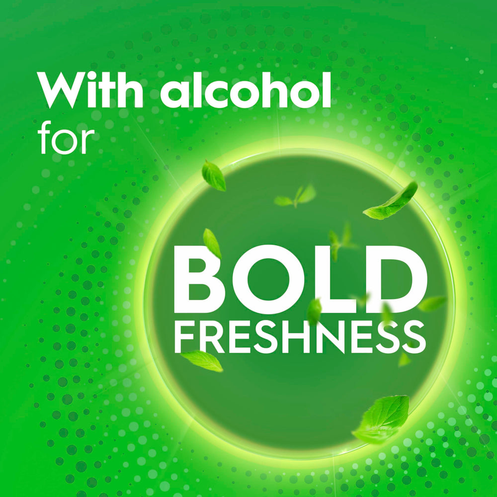 Crest Scope Classic mint flavor bottle communicates a refreshing taste.