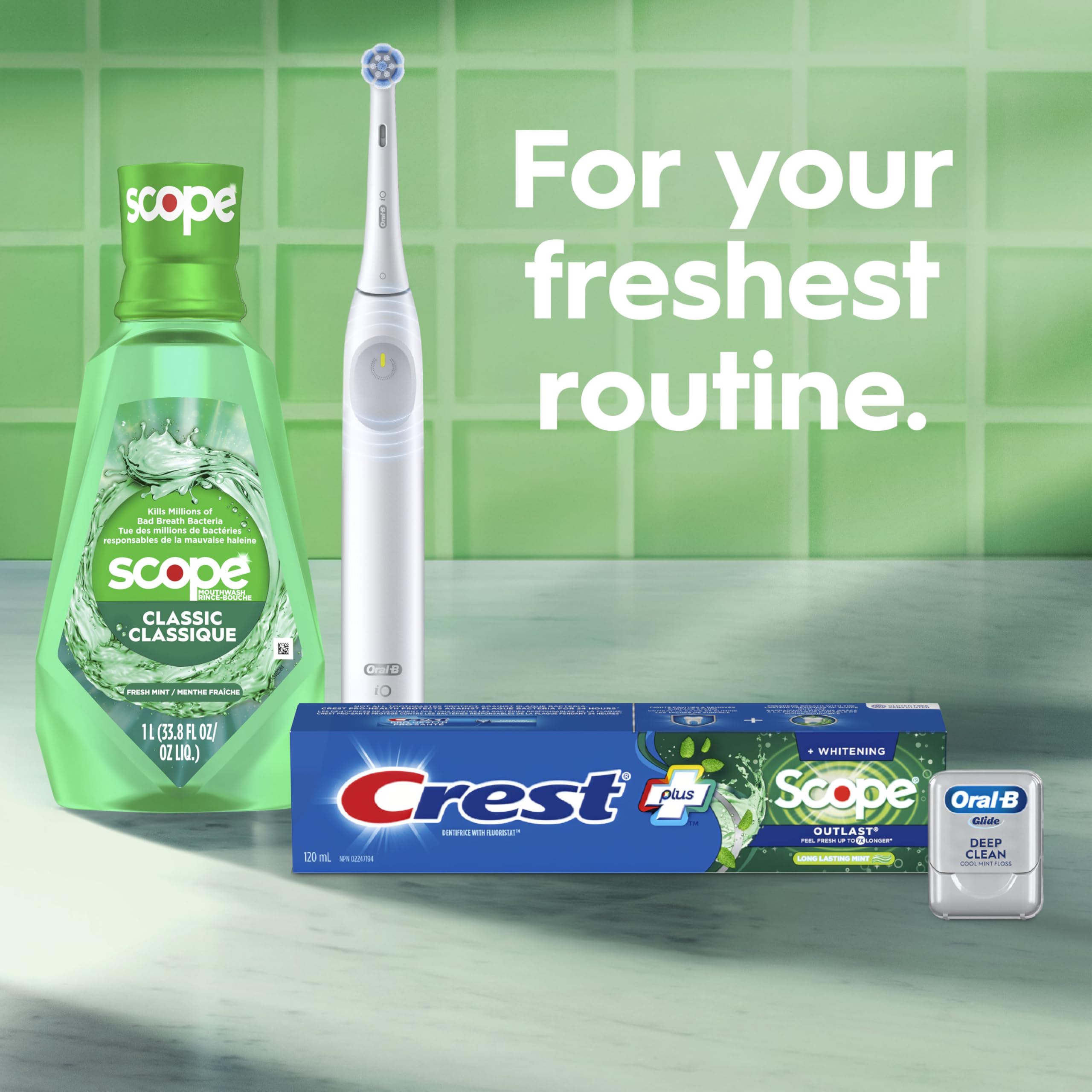 Crest Scope Classic packaging box shows original mint formula.