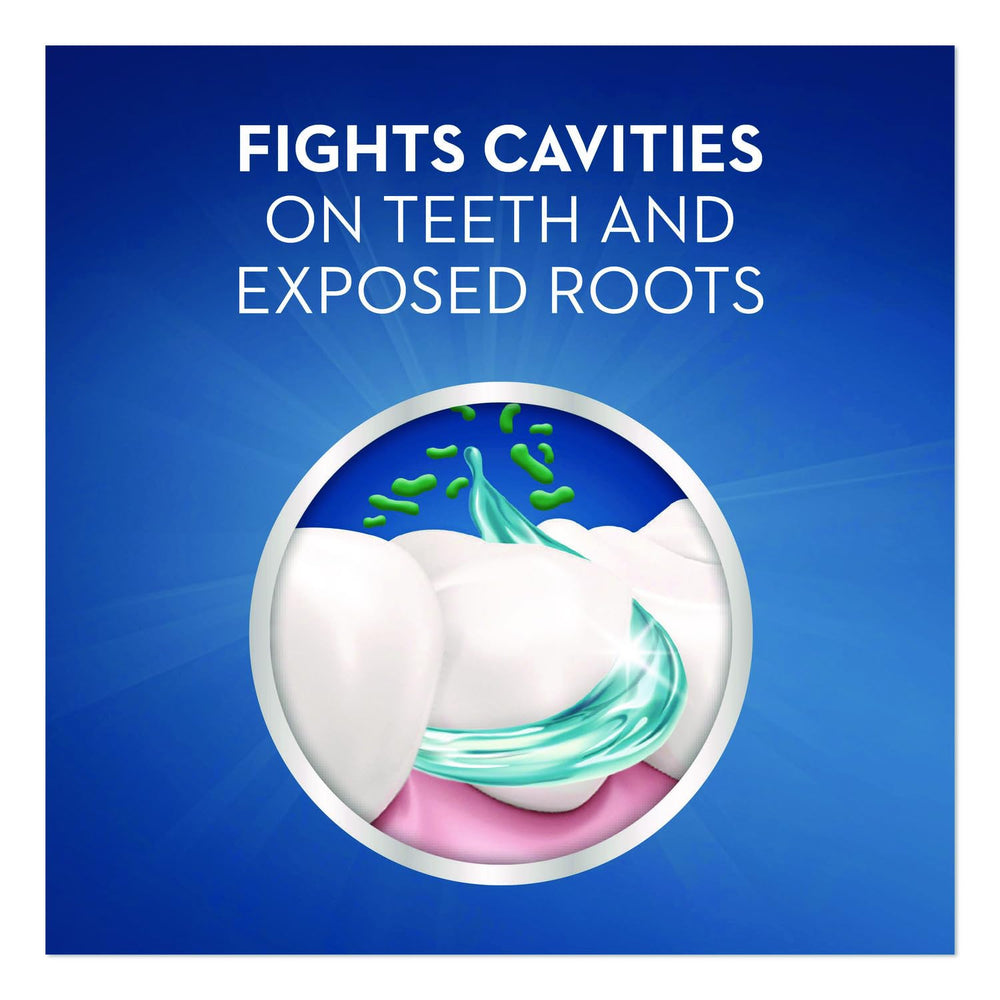 Crest travel-size toothpaste dimensions label communicates compact size and portability.