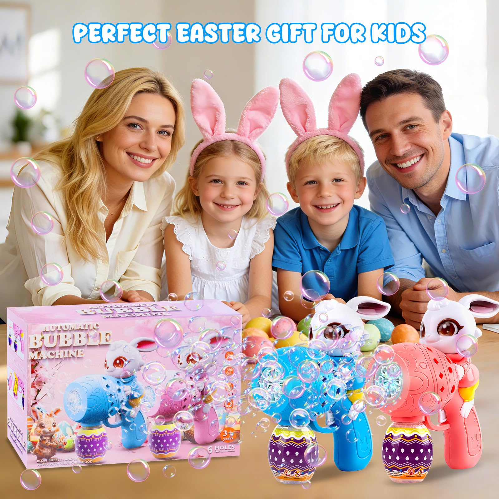 Cretargio durable ABS plastic bubble gun designed for safe outside fun