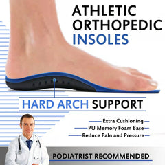 Crinova insoles featuring a semi-rigid heel pad for stability