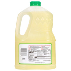 Crisco Pure Canola Oil label closeup shows kosher status and zero trans fat.
