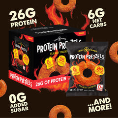 CRISP POWER Protein Pretzels near-crunchy texture showcases satisfying crunch