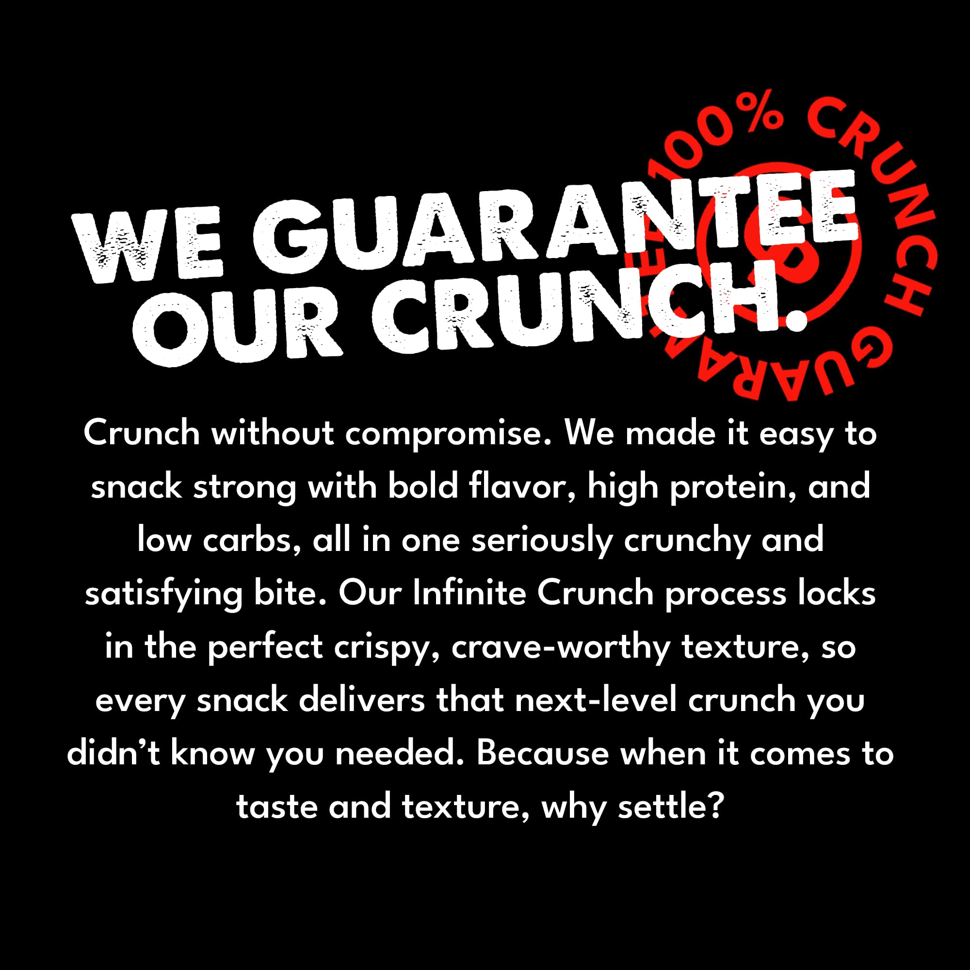 CRISP POWER No added sugar badge on crisp pretzel packaging