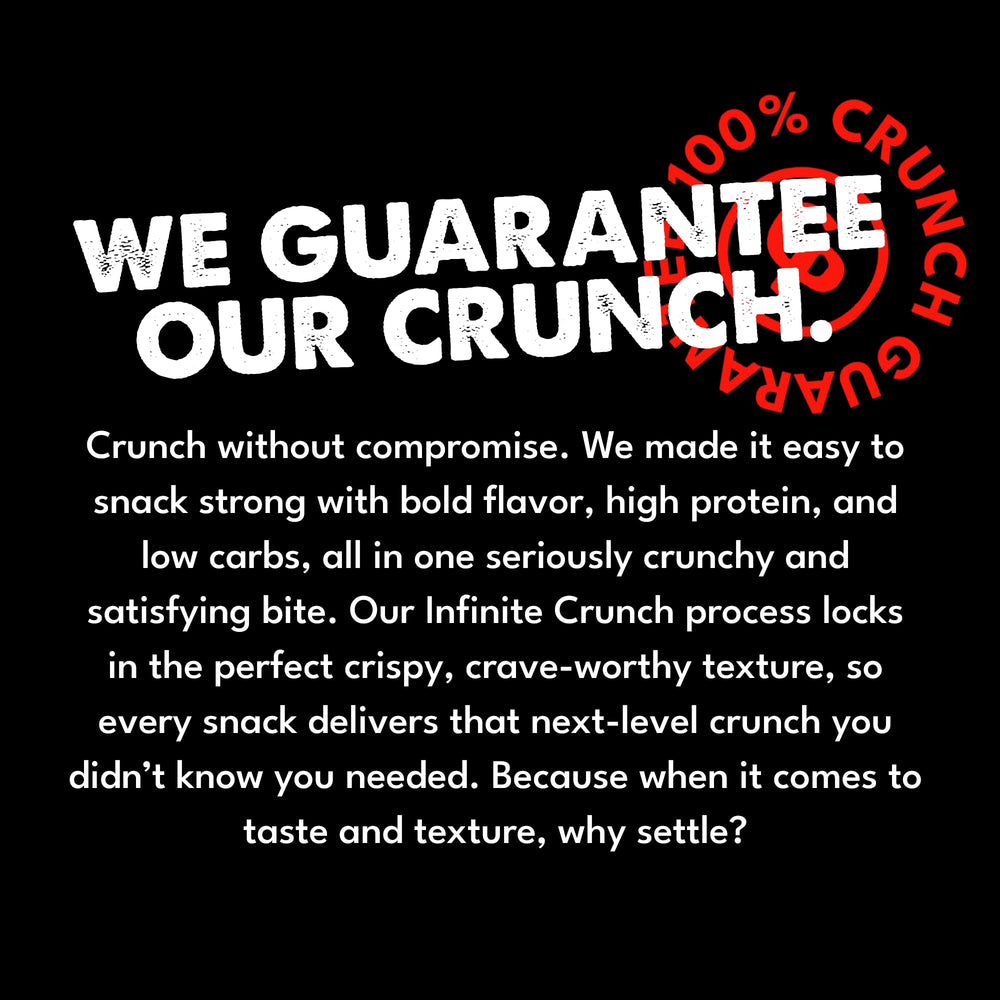 CRISP POWER No added sugar badge on crisp pretzel packaging