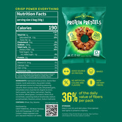 CRISP POWER Protein Pretzels Sesame Pack delivers savory crunch and high protein