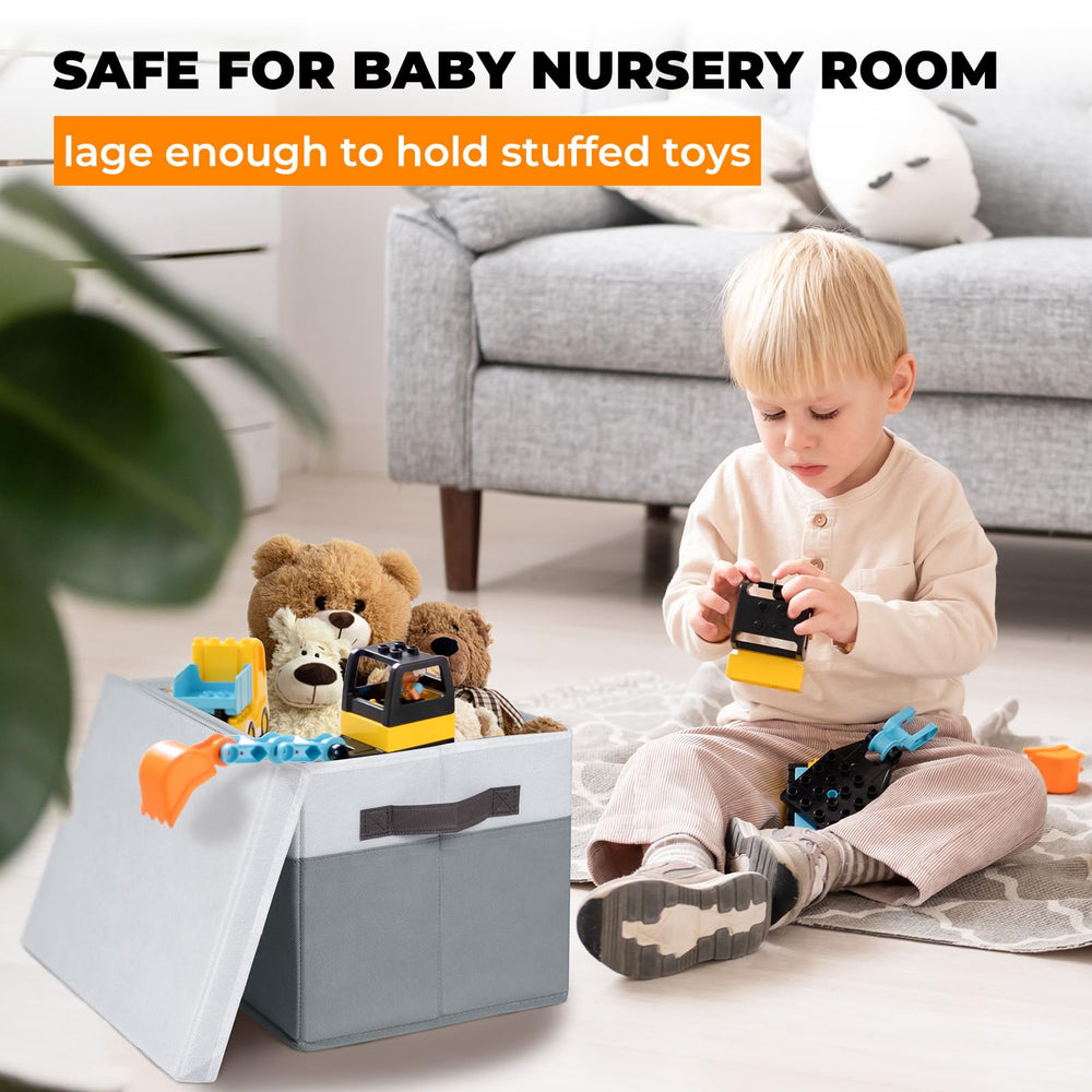 Criusia durable storage bins with strong handles ideal for nursery items