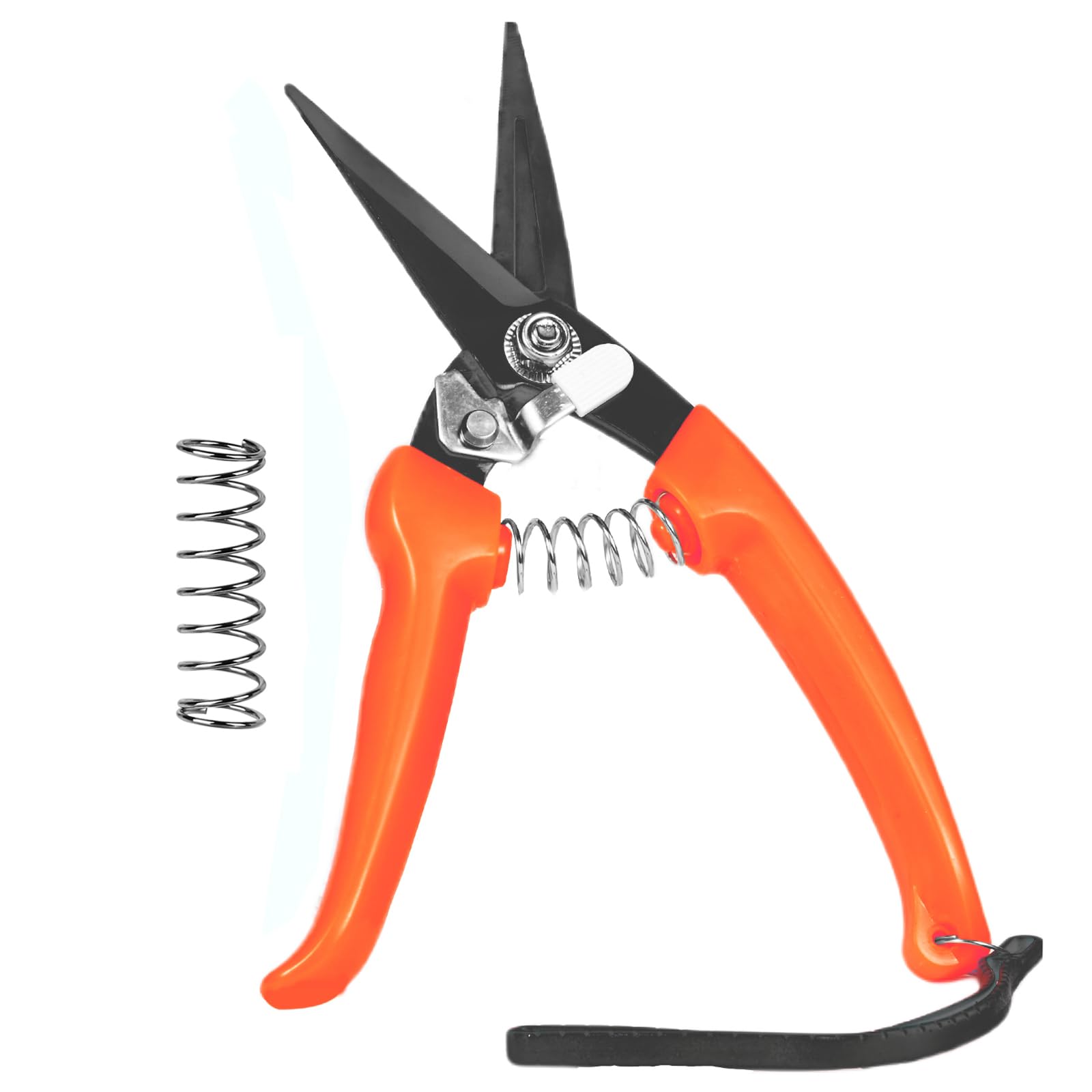 CRNHIGY 8-inch goat hoof trimming scissors close-up blade for precise cuts on goats and sheep.