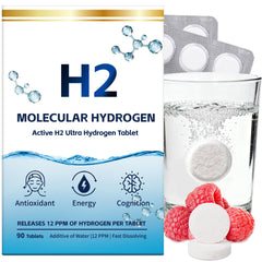 Crobirware Molecular Hydrogen Tablets bottle showing 12 ppm potency for daily energy.