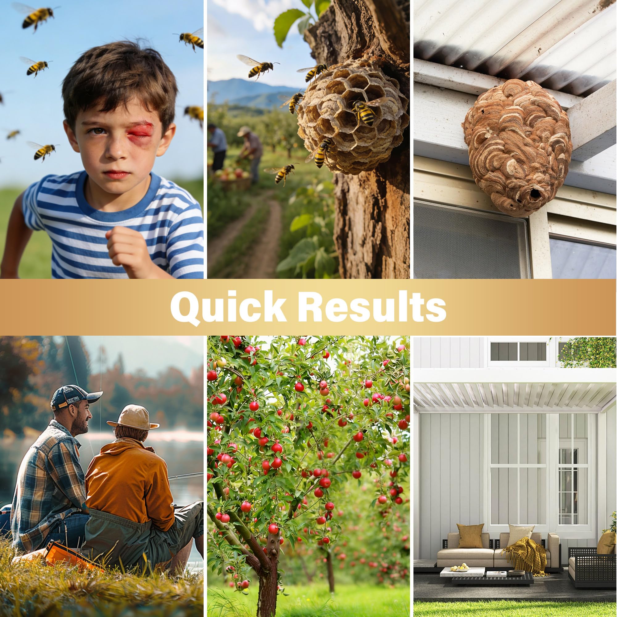 Crobirware Peppermint repellent ball in garden keeps wasps away during outdoor cooking