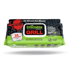 Crocodile Cloth Grill Wipes pack of 80 for heavy-duty grill cleanup.