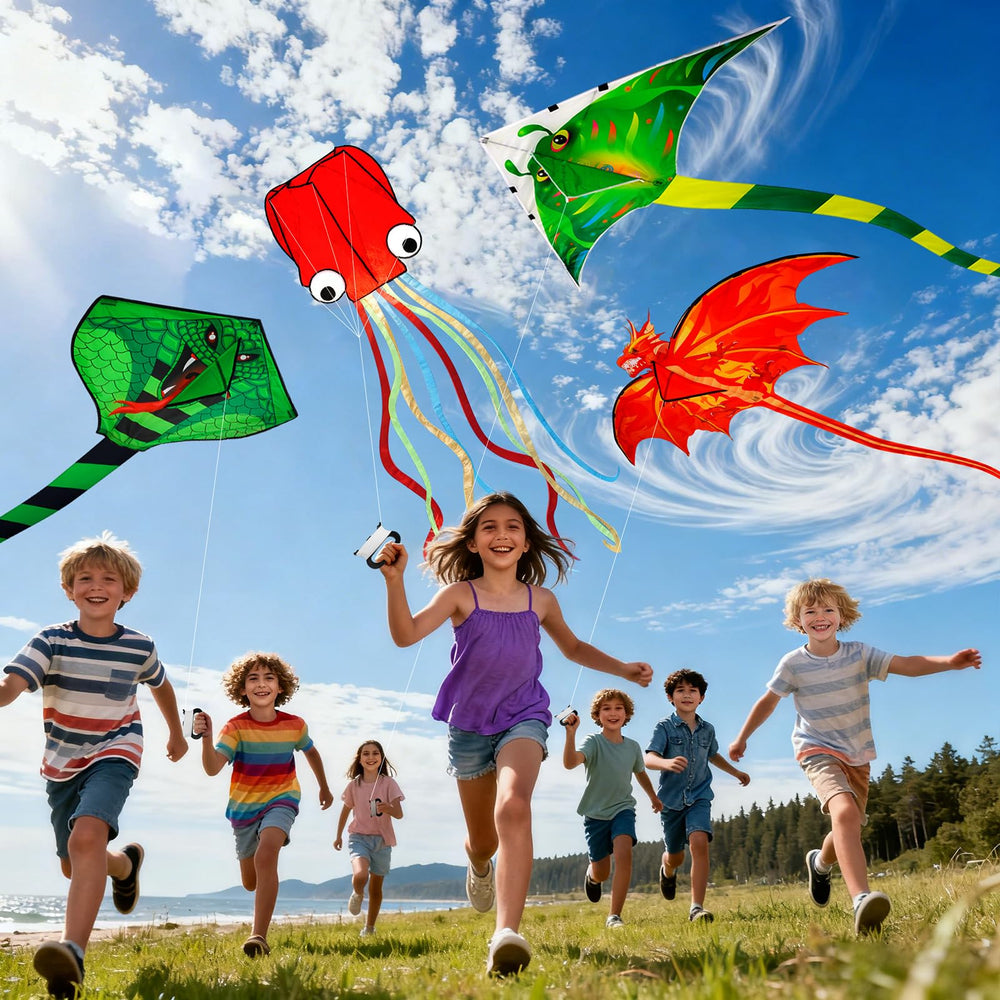 CroGift Bright Colors Kite enhances visibility on the beach.