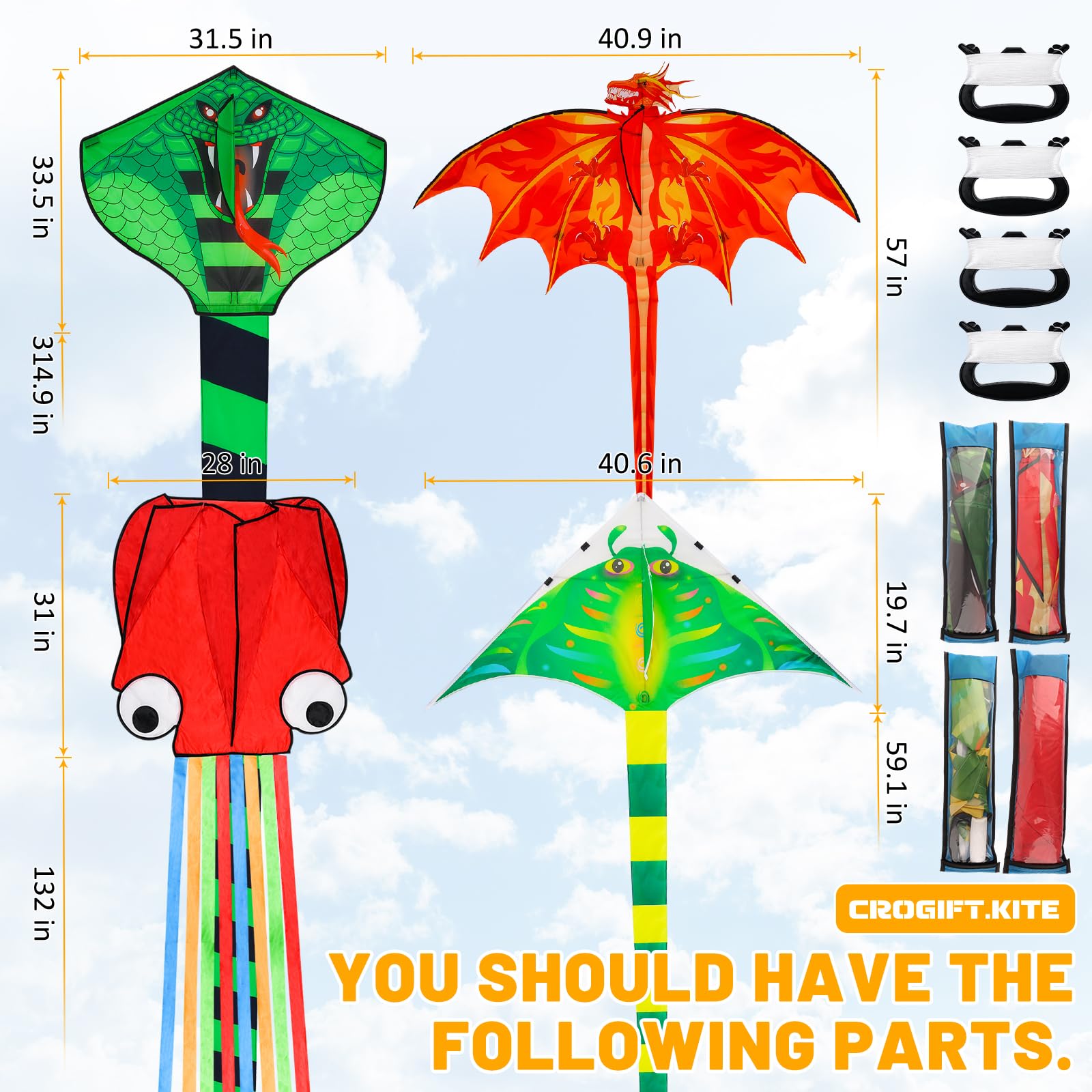 CroGift Devil Fish Kite Large eye catching sea inspired design.