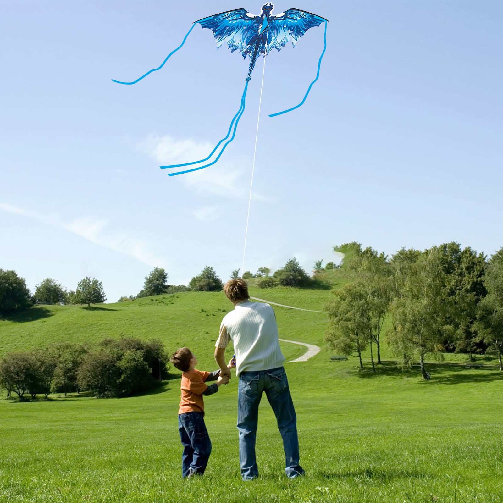 Crogift Dragon Kite includes 300ft line for flexible launches