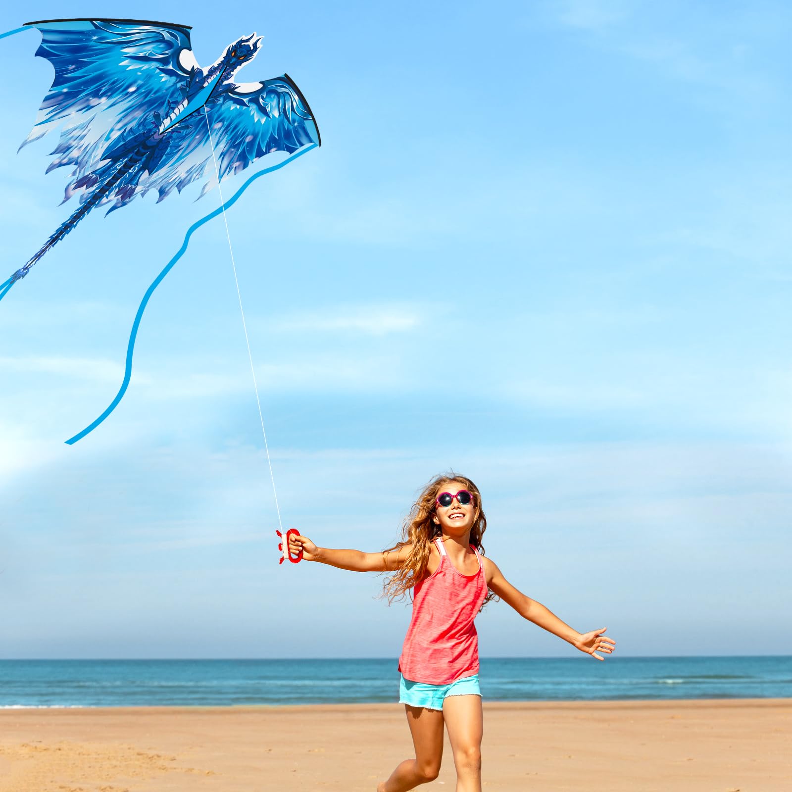 Crogift Dragon Kite uses durable 210T nylon fabric