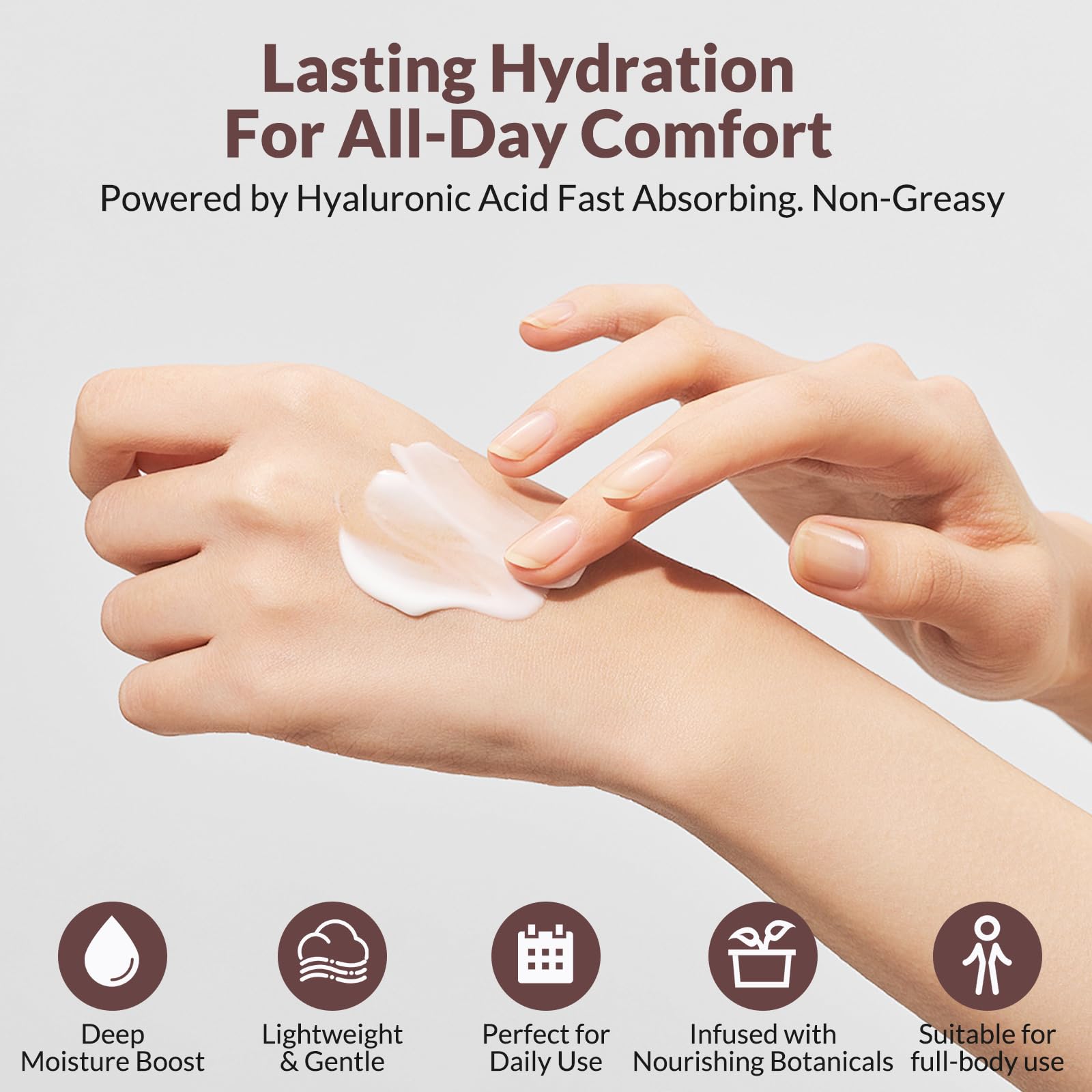 Crogooe application on body hands and face demonstrates versatile use