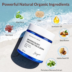 Crogooe sea moss ingredient jar showcases natural soothing properties