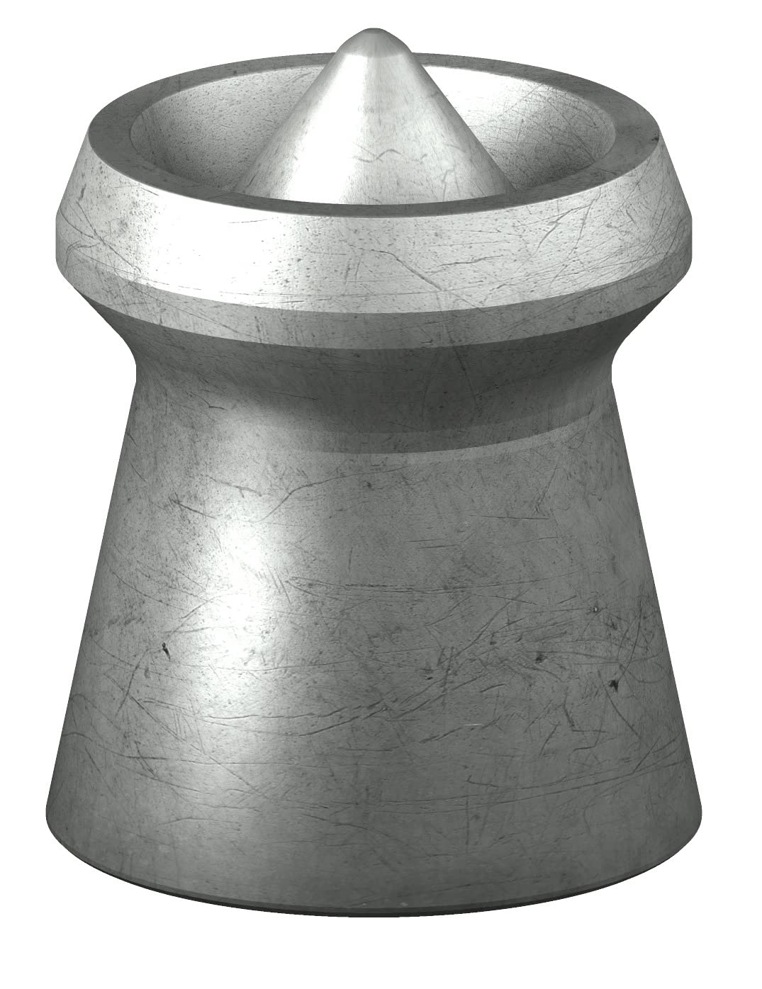 Close-up of dish-rimmed head design on Crosman DS177 Destroyer pellet.
