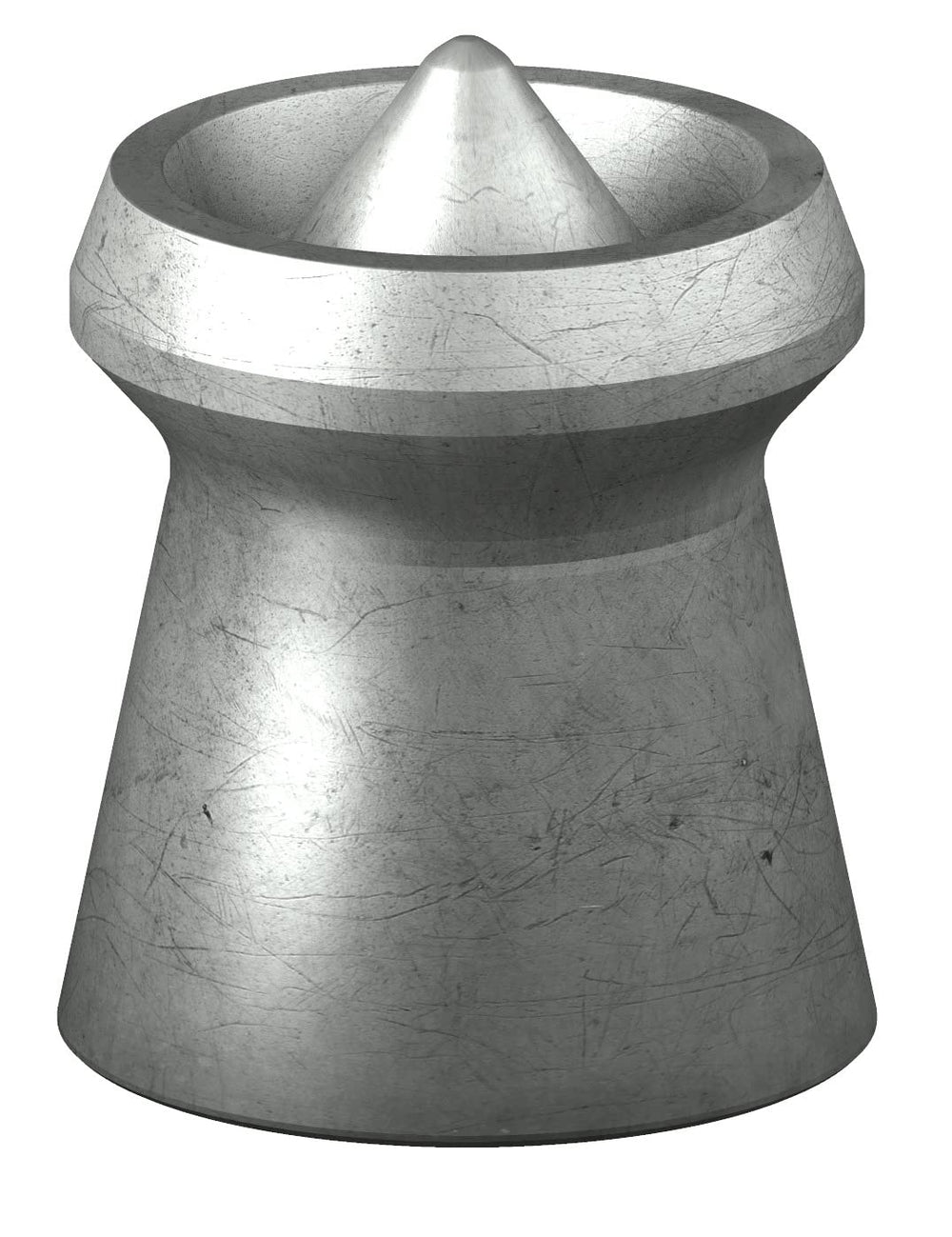 Close-up of dish-rimmed head design on Crosman DS177 Destroyer pellet.