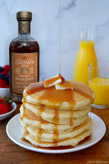Crown Maple Brown Butter Flavor Syrup used as coffee sweetener for a silky finish
