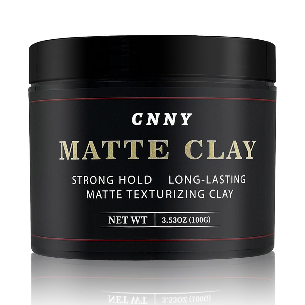 Crownnaturally CNNY matte clay jar for natural hold and textured finish.