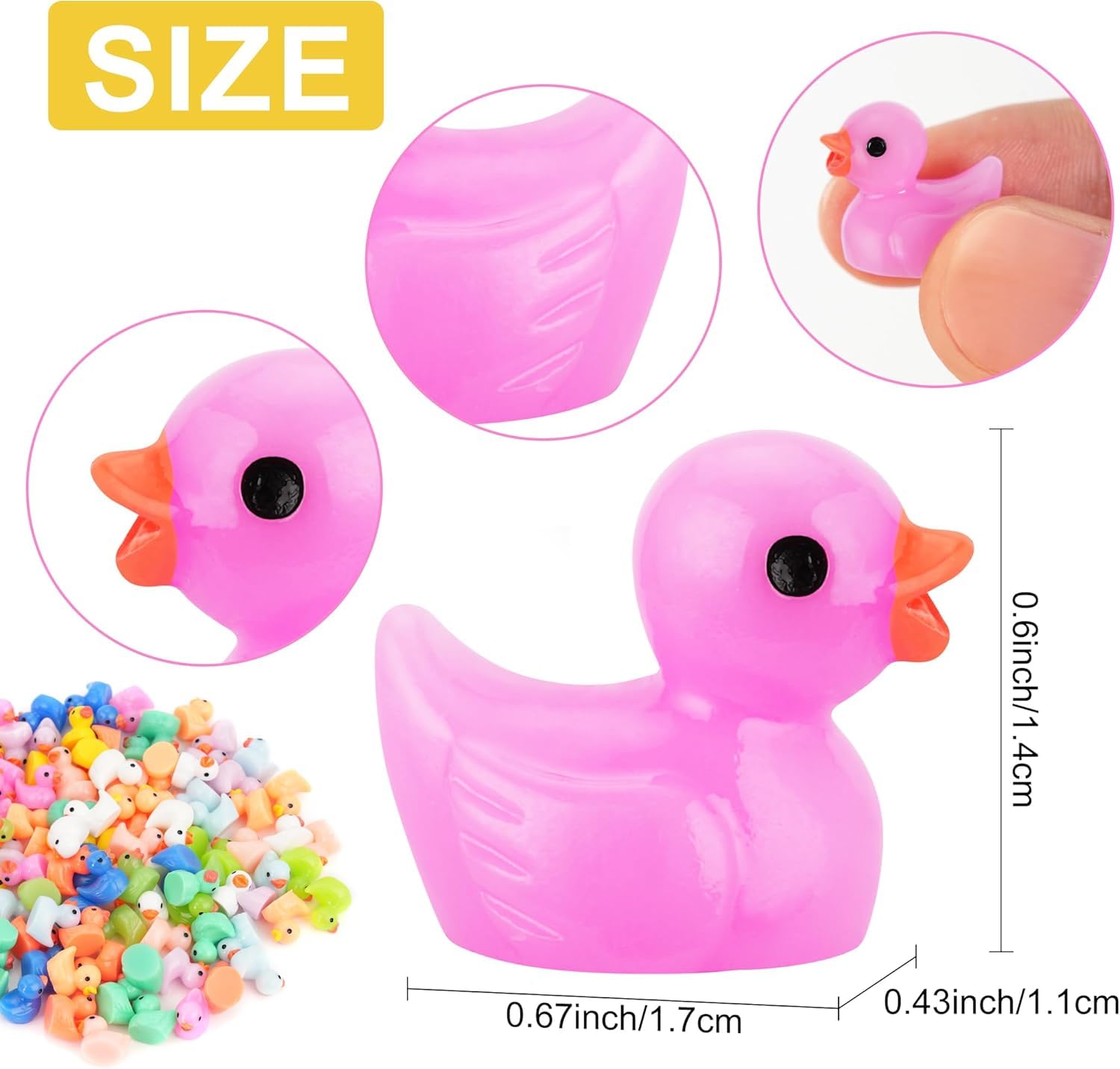 CRTWDMAN mini ducks colorful collection for versatile decor