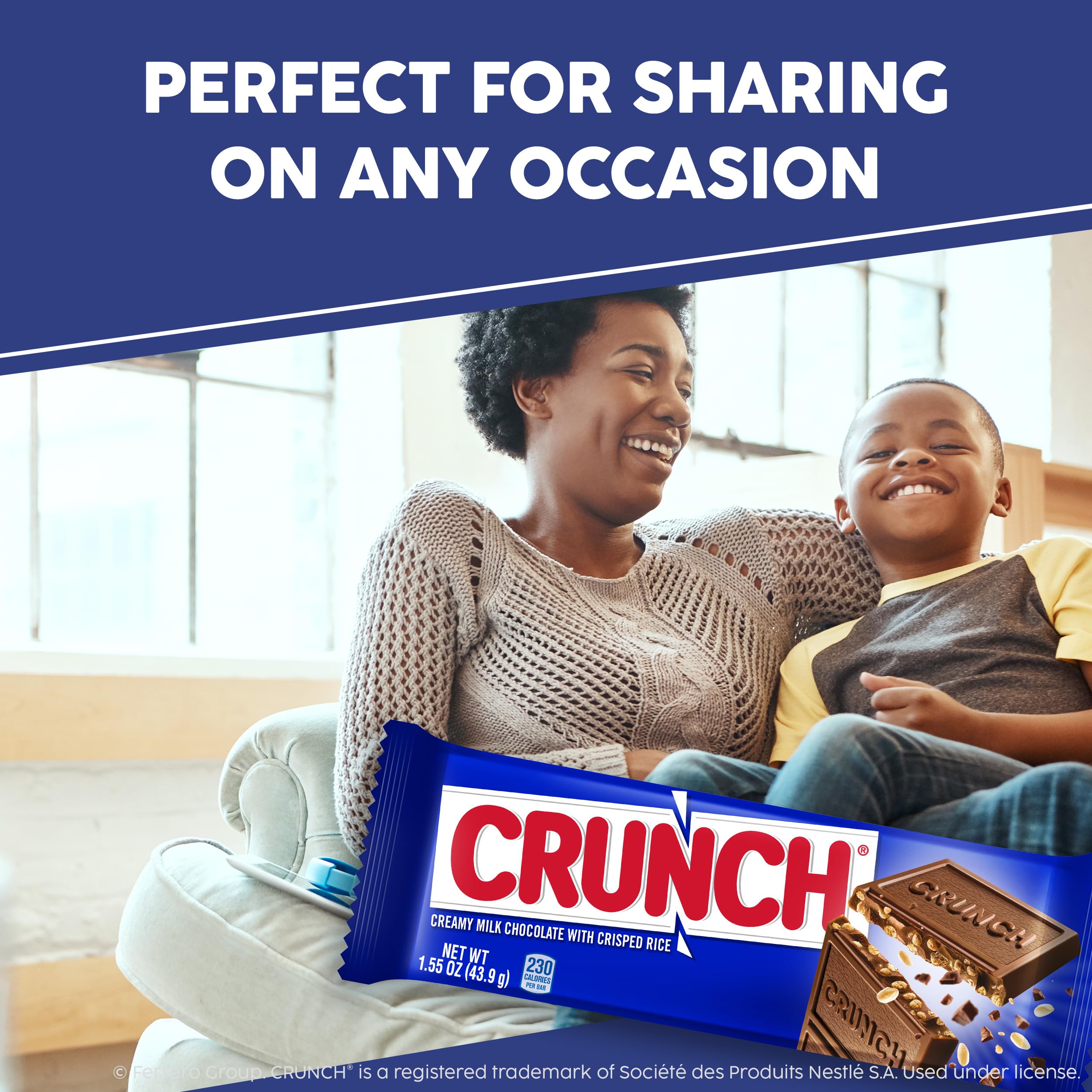 Crunch bar displayed in a party bowl for shareable snacking.