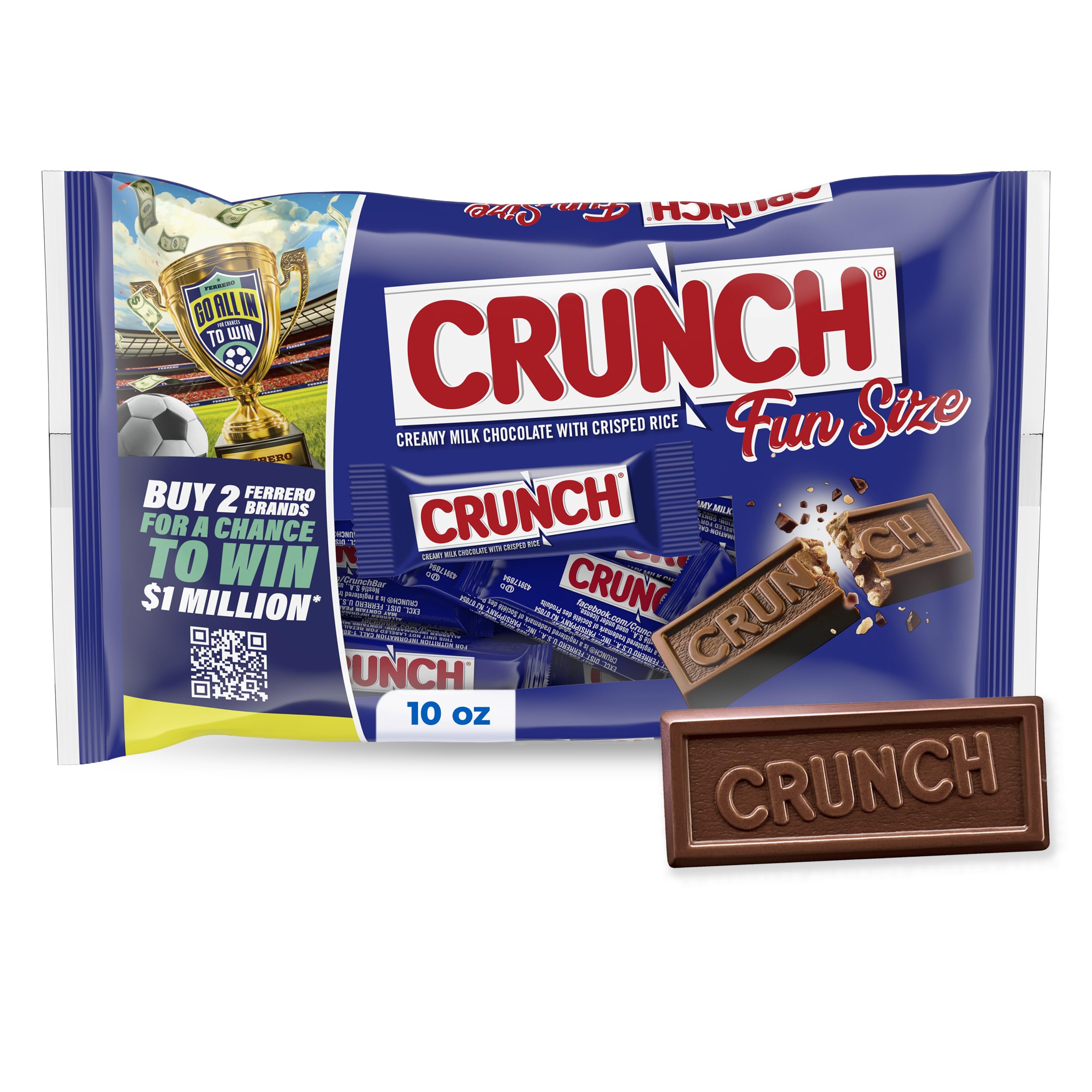 Crunch fun-size pack 10oz ready for sharing at gatherings.