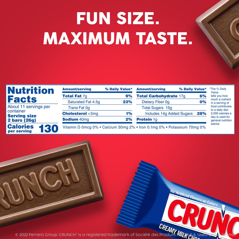 Crunch milk chocolate crisped-rice bars close-up showing creamy texture.