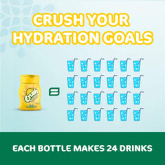 Crush Pineapple liquid water enhancer label highlights flavor and zero calories.