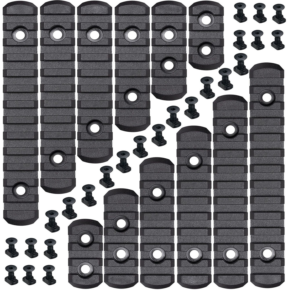 CRUSHUNT low-profile Picatinny rail in black for slim, secure attachments.