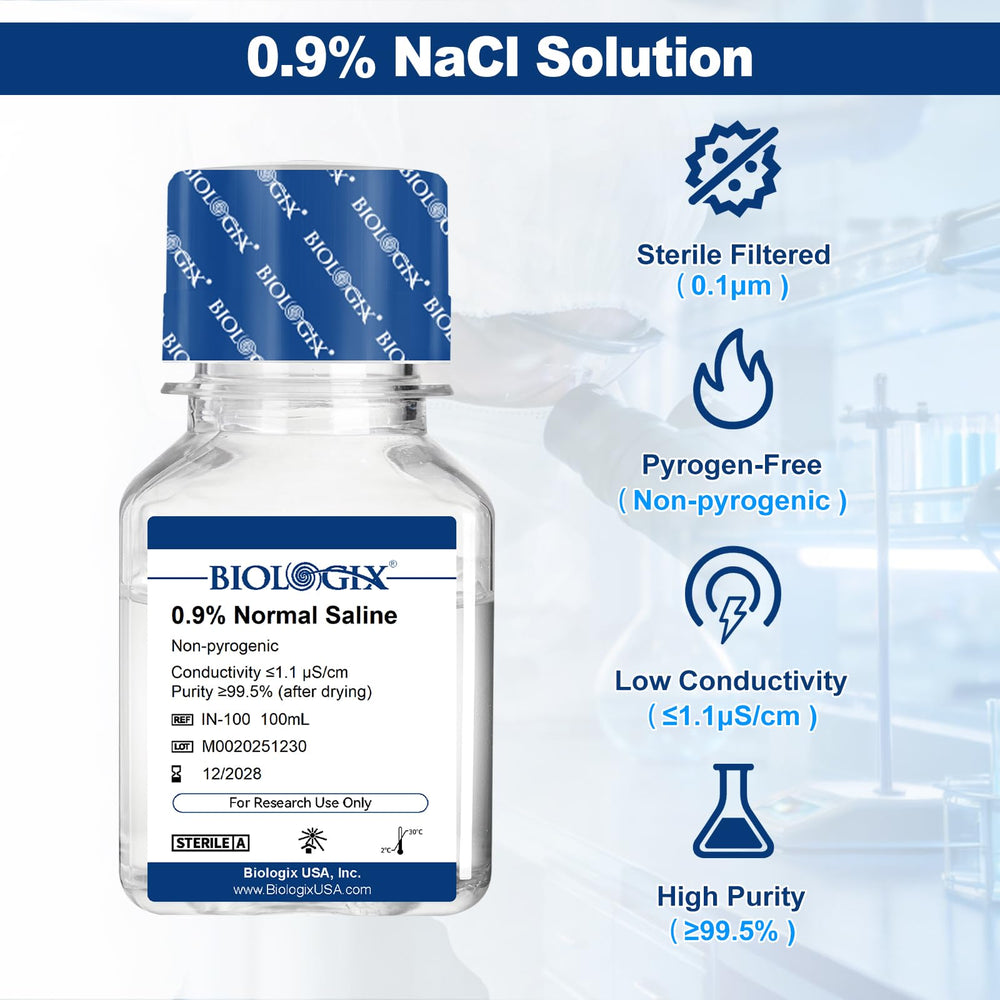 CryoKing bottle is DNase, RNase, protease and pyrogen free for clean workflows.