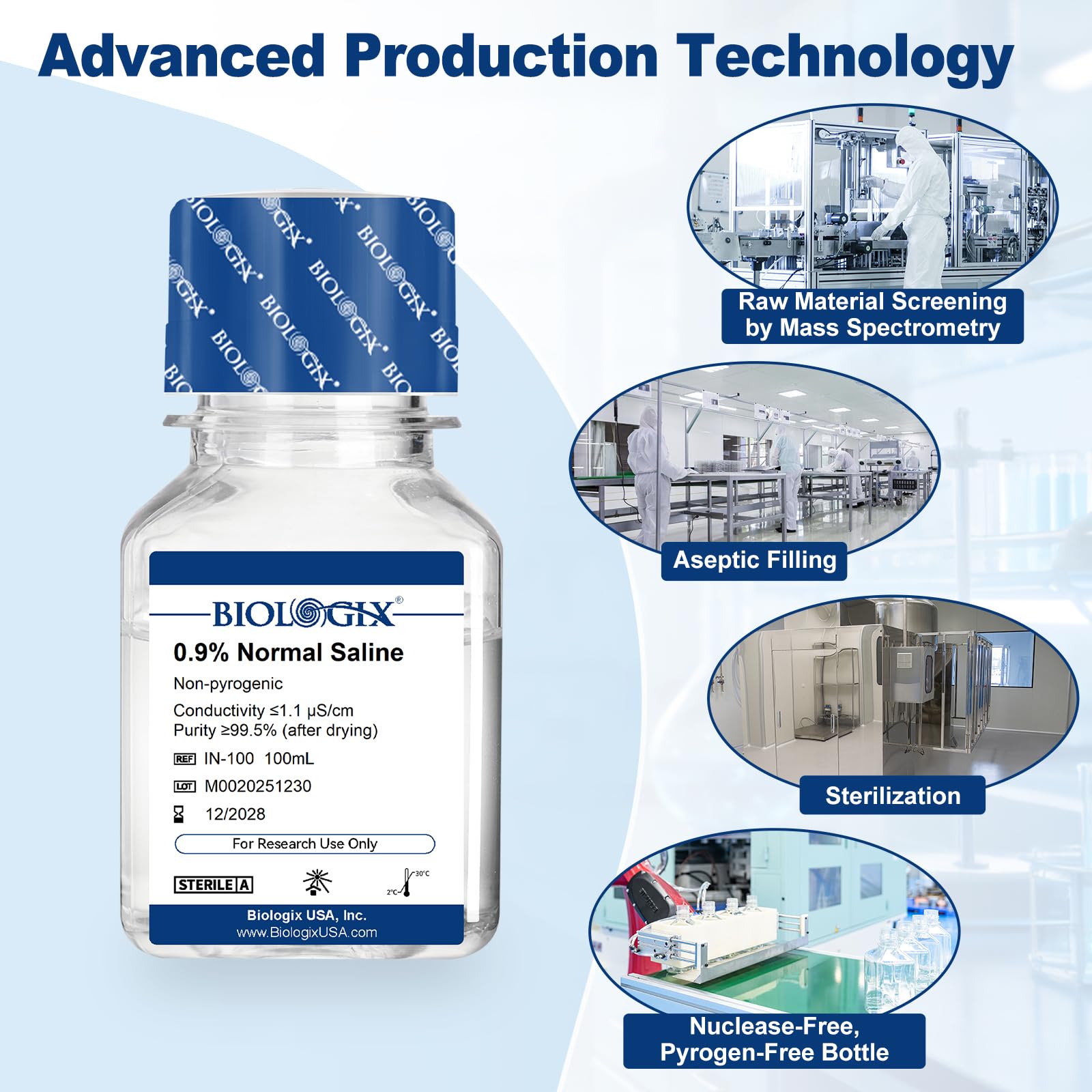 CryoKing saline stores at room temperature with a 3-year shelf life.