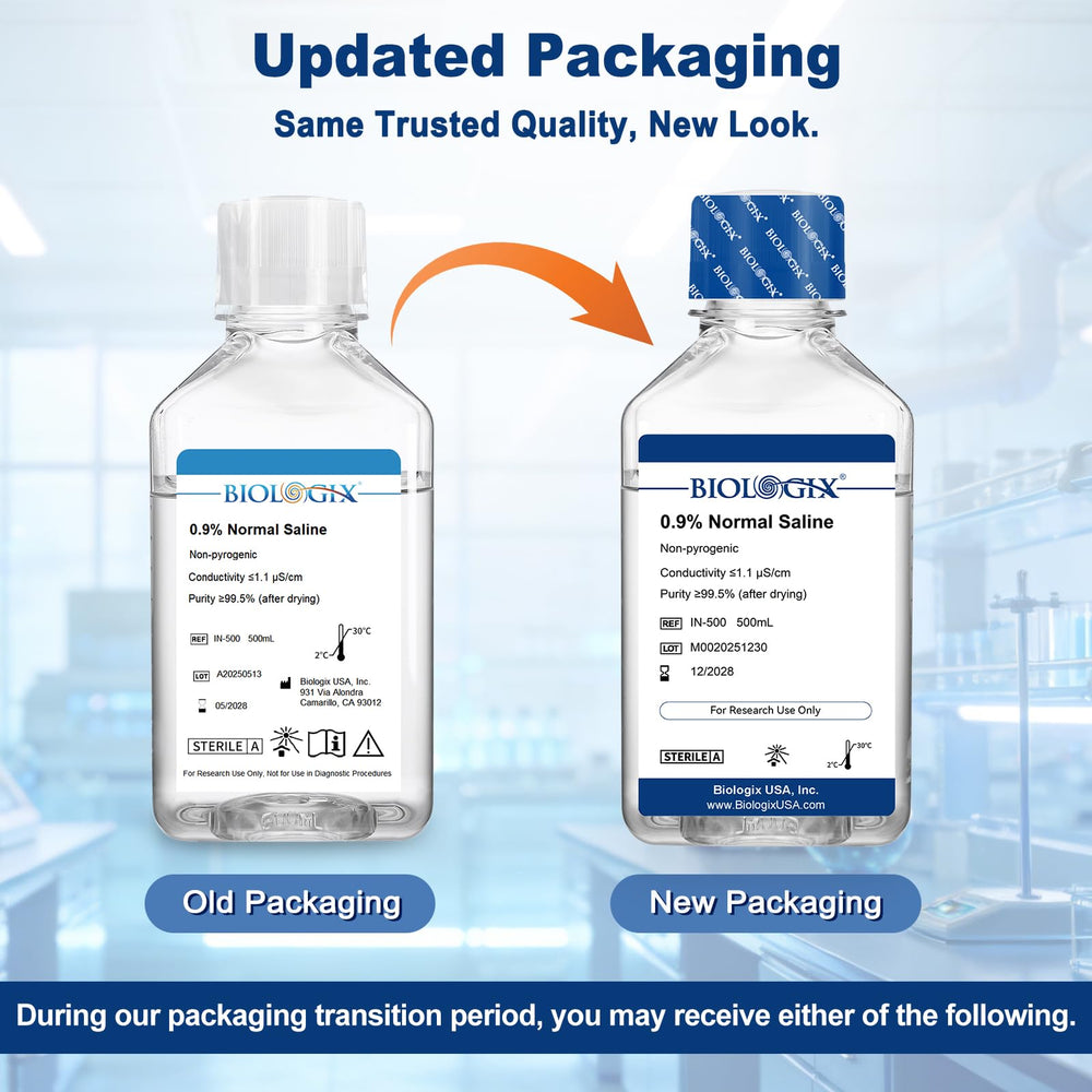 CryoKing saline with 0-1μm filtration close-up indicating sterile purity.
