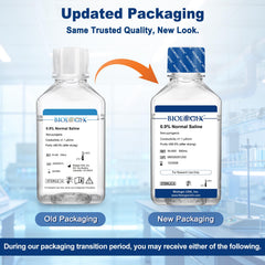 CryoKing saline with 0-1μm filtration close-up indicating sterile purity.