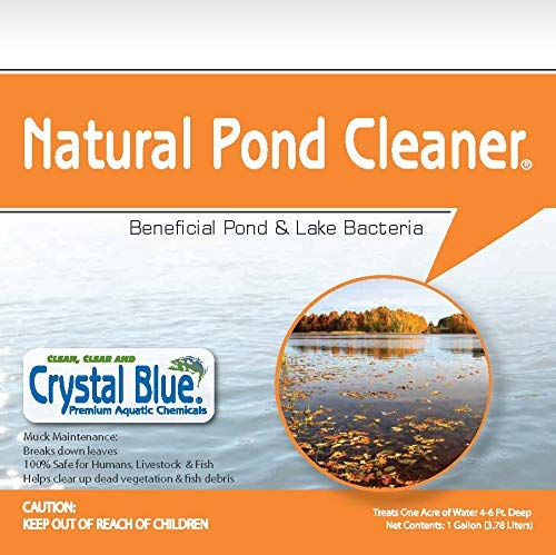Crystal Blue koi-safe formula shown in a koi-friendly pond setting