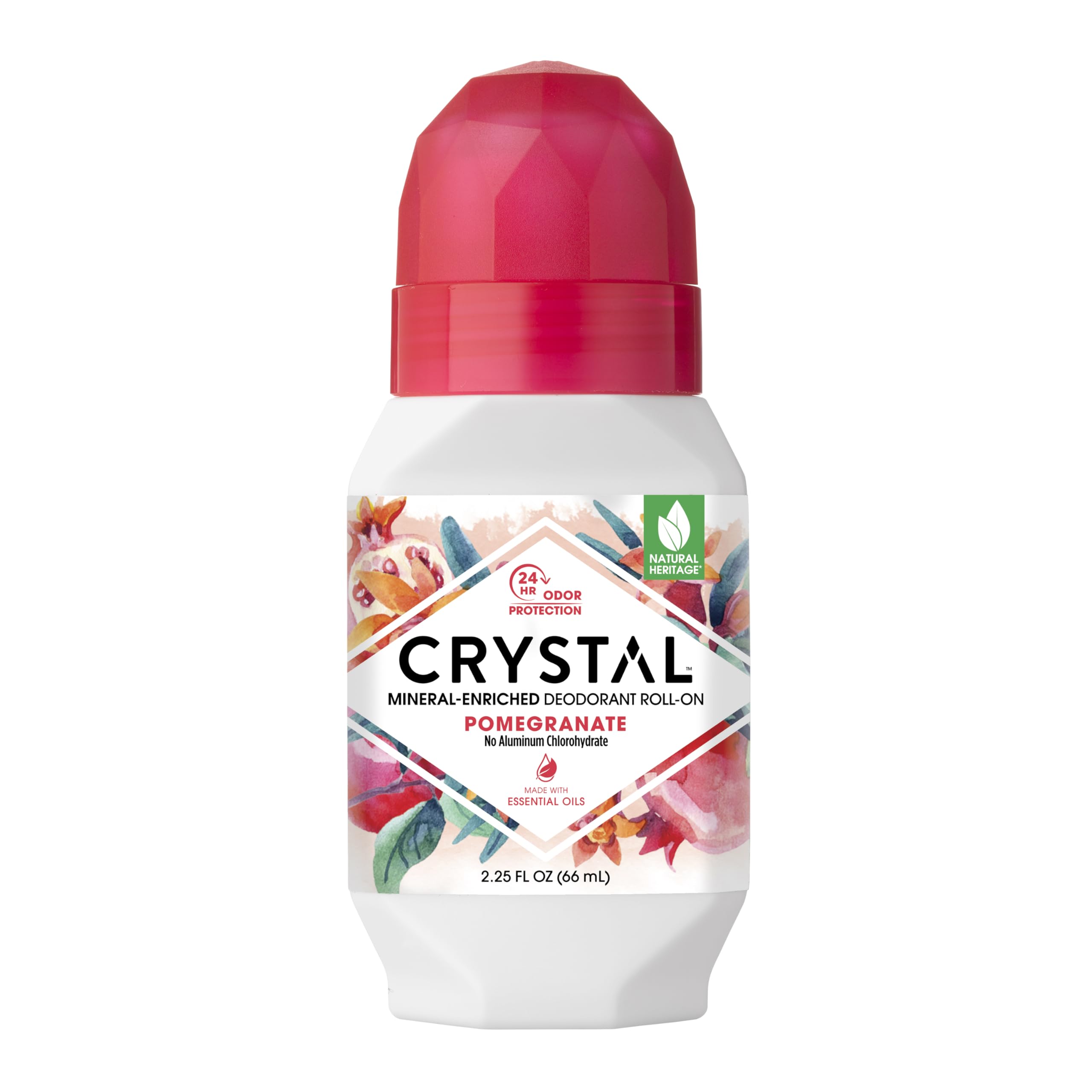 Crystal Essence pomegranate roll-on shows portable freshness for daily use
