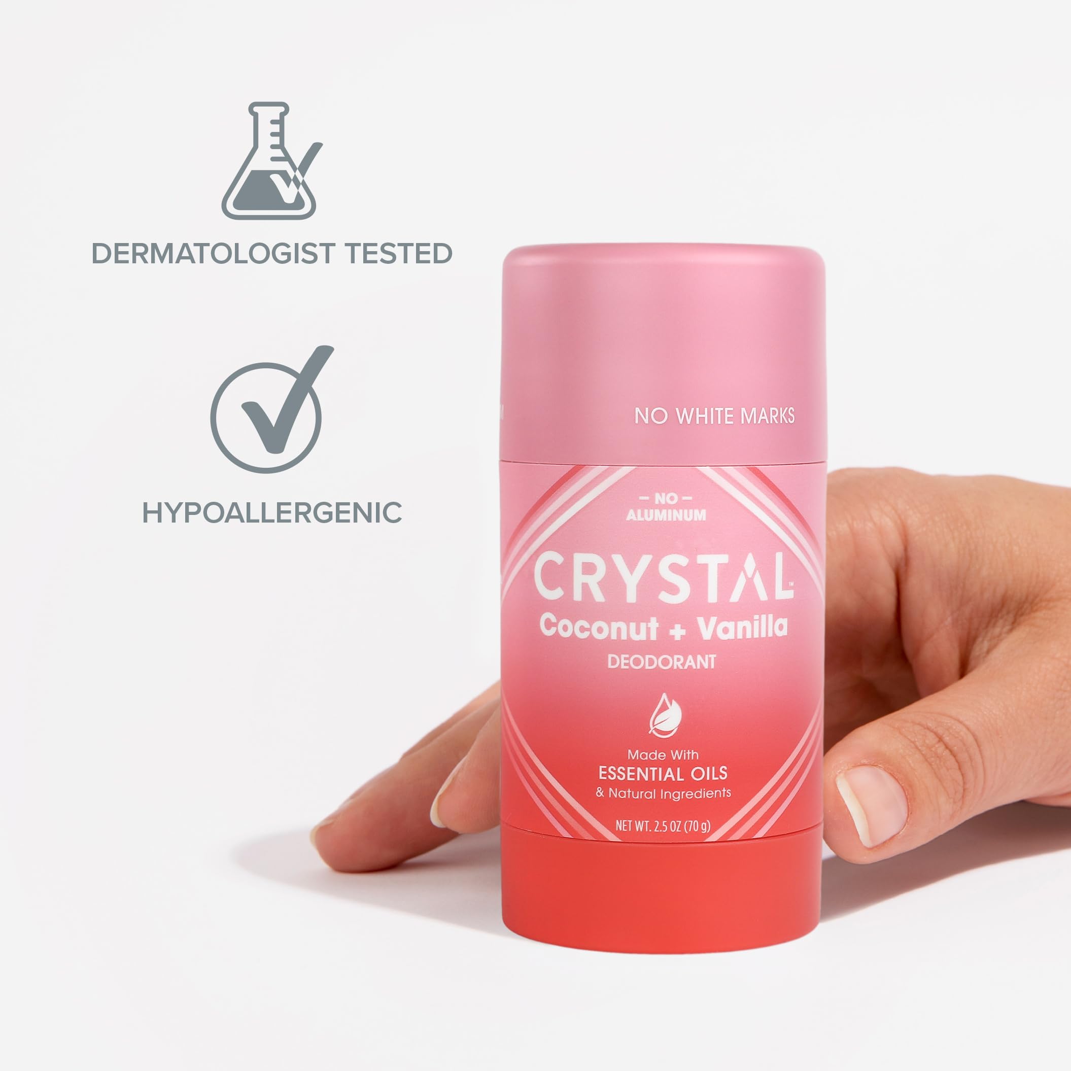 Crystal Essence vegan cruelty-free packaging communicates responsible skincare