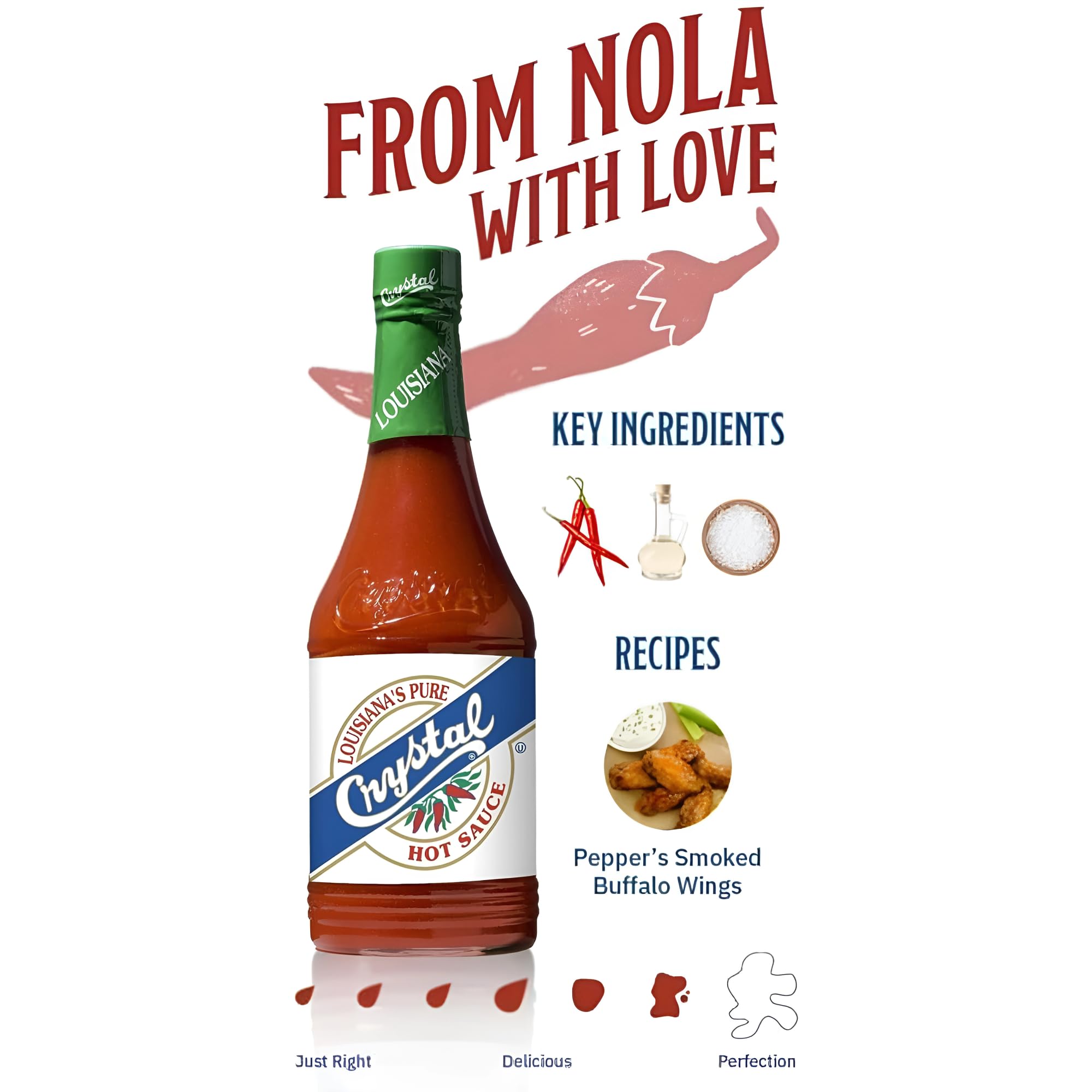 Crystal Hot Sauce Original two-bottle pack emphasizes value and pantry readiness.
