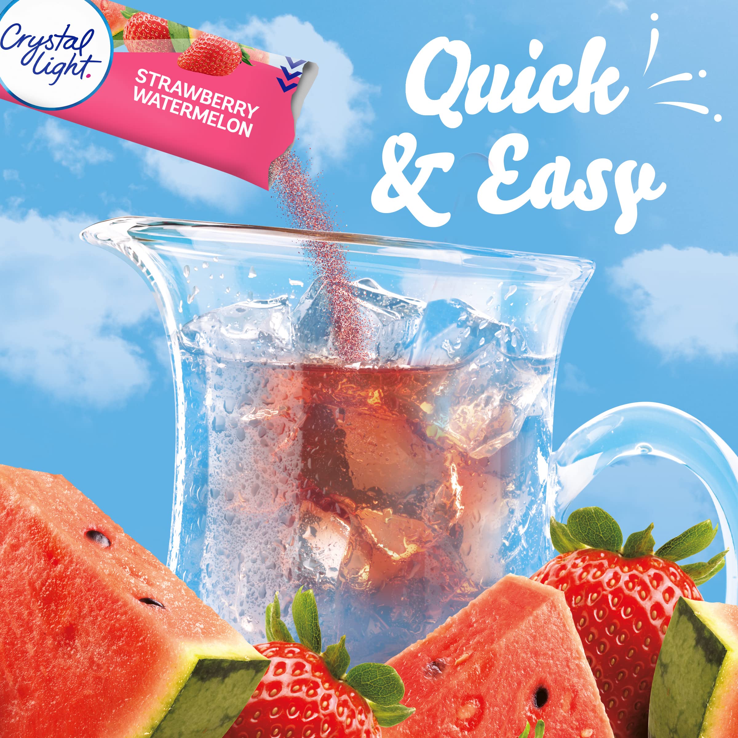 Family sharing a pitcher of Crystal Light fruit flavor drink