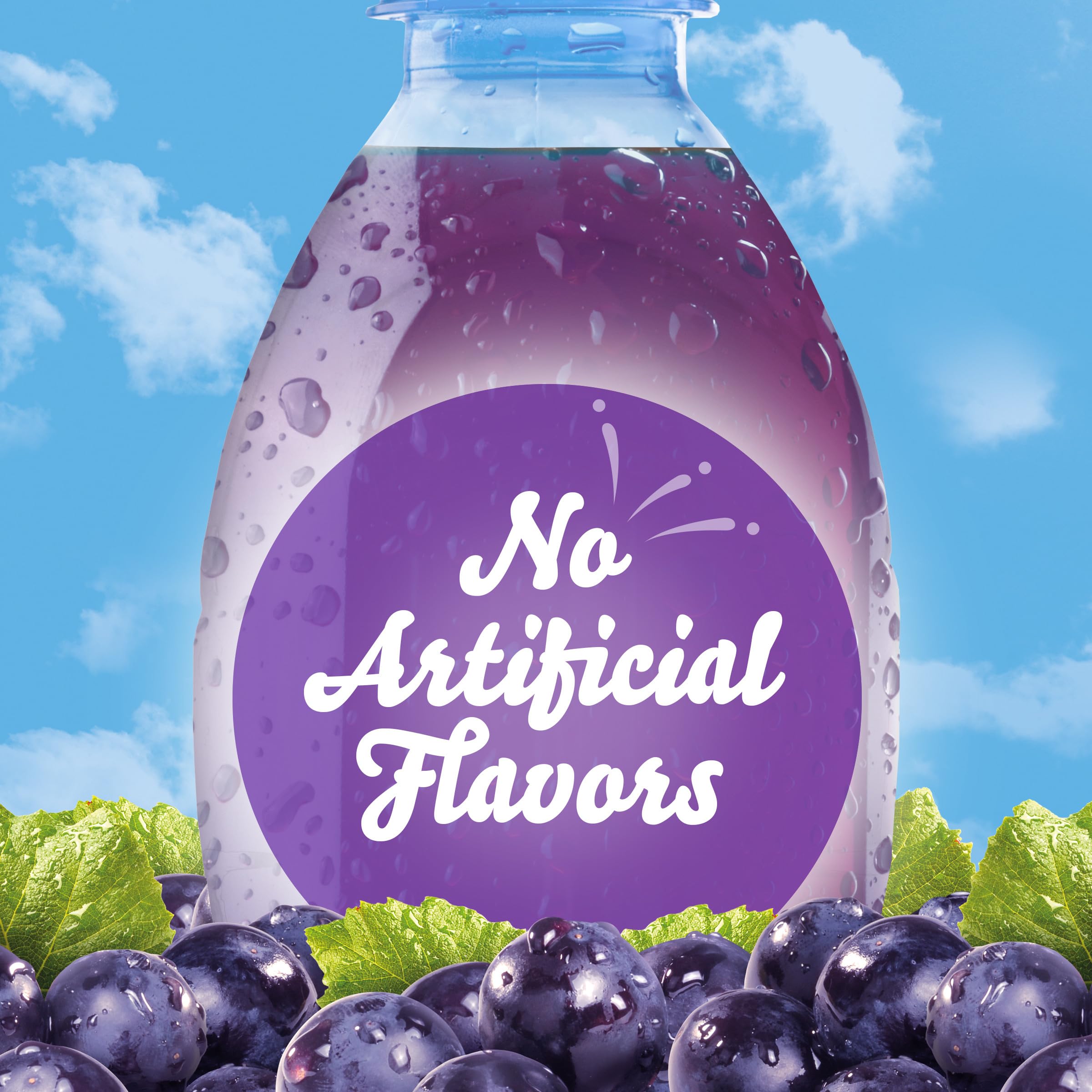 Crystal Light Grape fruity close-up highlighting grape flavor aroma.