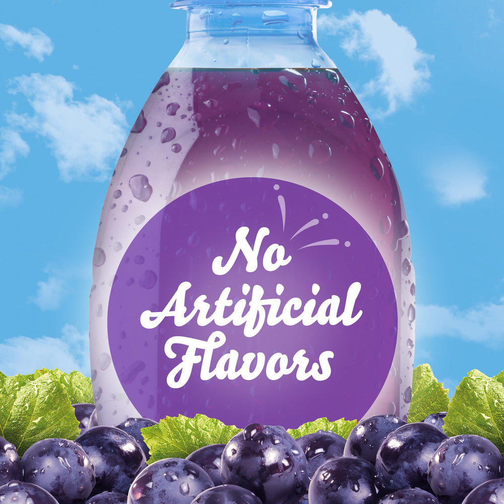 Crystal Light Grape fruity close-up highlighting grape flavor aroma.