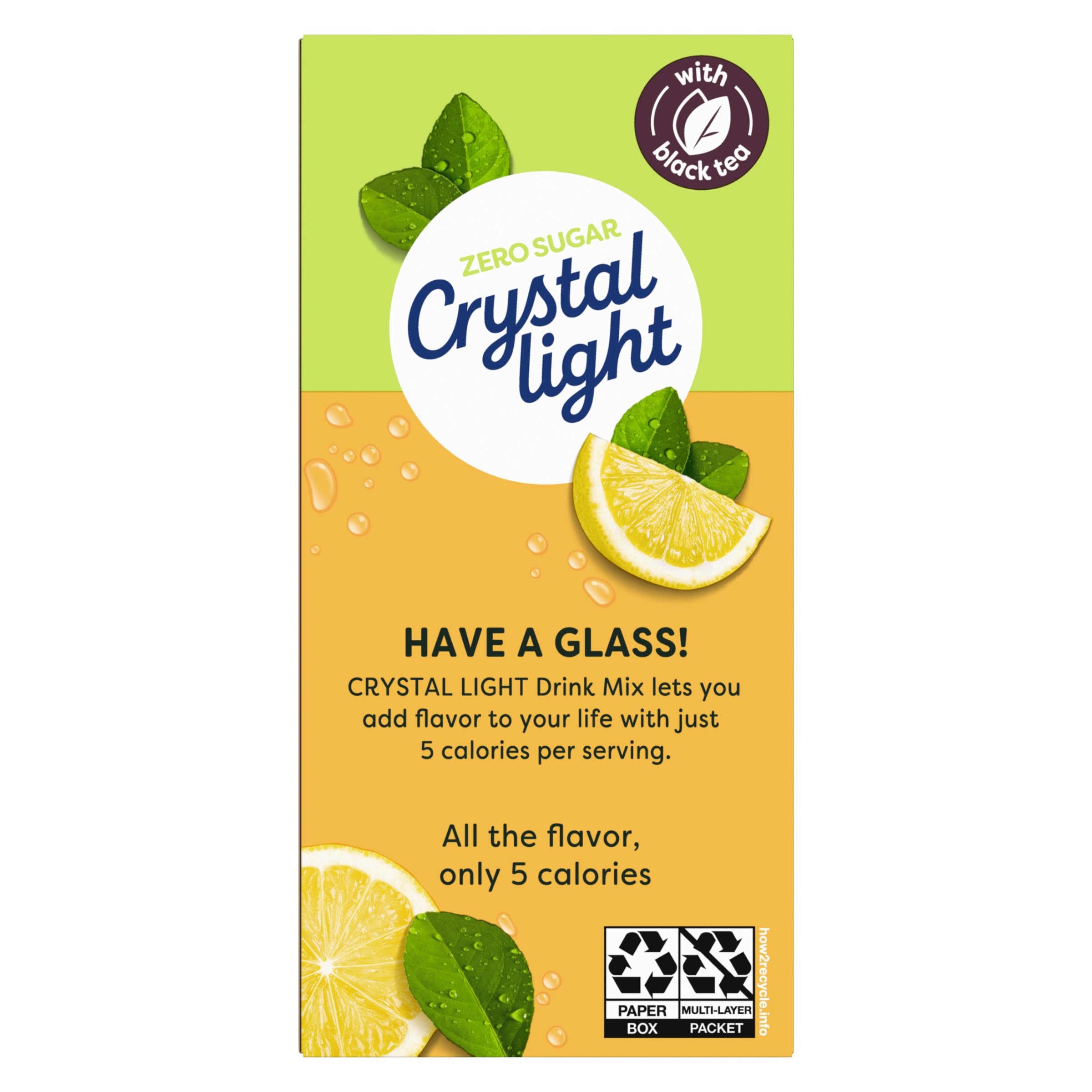 Crystal Light Lemon Iced Tea boxes twelve-pack ready for home or office.